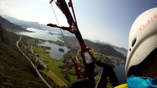 preview picture of video 'Odd Arild Djupvik Tandem Paraglider Headcam w/ Luis Mickey'