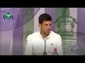 Novak Djokovic Quarter-Final Press Conference Wimbledon 2019