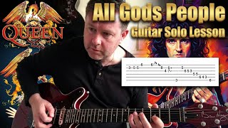 Queen - All God's People - Guitar Solo Lesson (Guitar Tab)