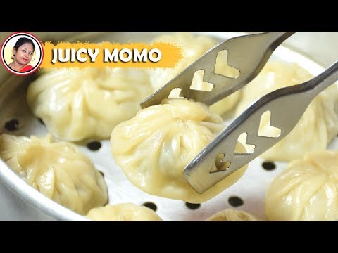 Authentic Nepali Street Style Juicy Momo Recipe In Bengali | Chicken Momo Recipe | Shampa's Kitchen