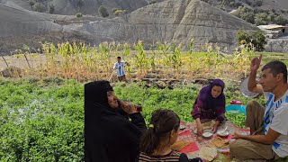 Family happiness together: from harvesting the farm to Burhan's painting!