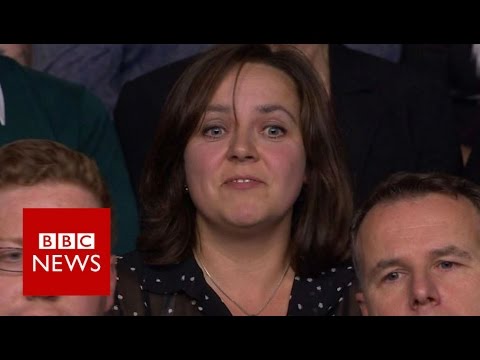 Polish woman jeered on Question Time - BBC News