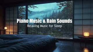 Relaxing Music & Rain Sounds for Stress Relief and Deep Sleep | Warm Bedroom in Forest for Sleeping