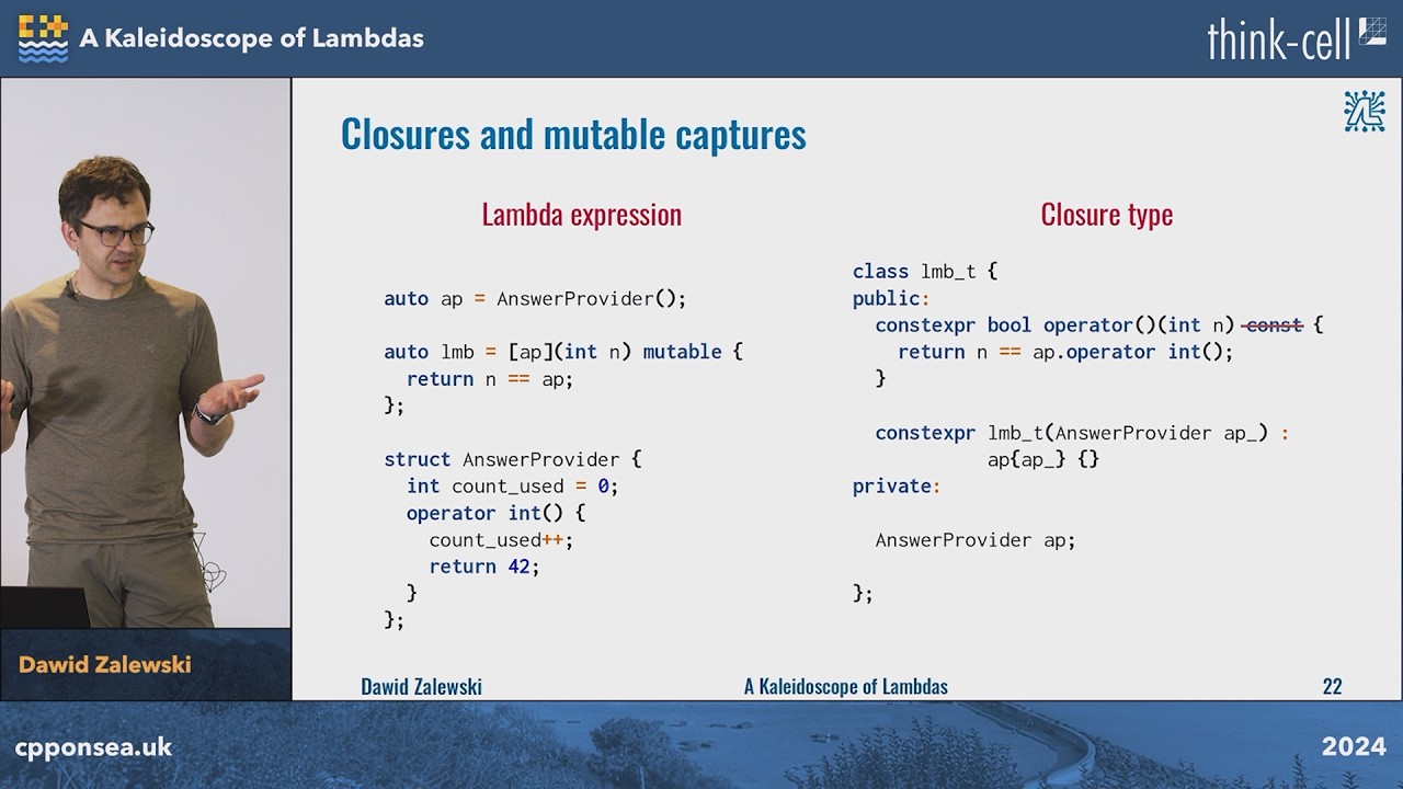 A Kaleidoscope of C++ Lambdas - Dawid Zalewski - C++ on Sea 2024
