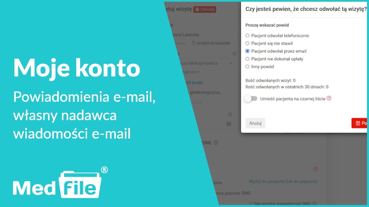 Powiadomienia e-mail, własny nadawca wiadomości e-mail