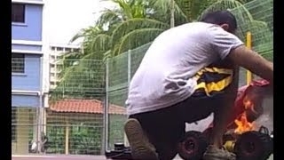 Thunder Tiger MT4 G3 Catches Fire