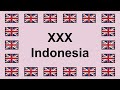 Pronounce XXX INDONESIA in English 🇬🇧