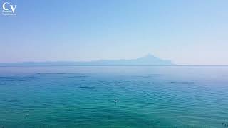 Sarti Beach Halkidiki Sithonia Greece drone video Part 1