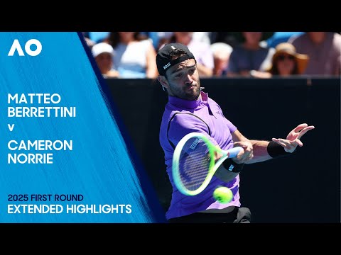 Matteo Berrettini v Cameron Norrie Extended Highlights | Australian Open 2025 First Round