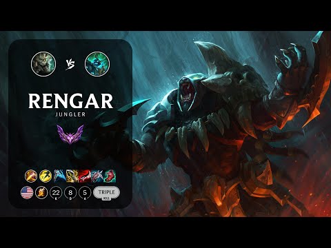 Rengar Jungle vs Hecarim - NA Master Patch 13.5