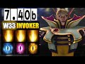W33 Invoker Mid VS Rubick Dota 2 Gameplay