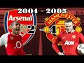 Arsenal 2 - 4 Manchester United All Goals & Highlights 2004 - 2005