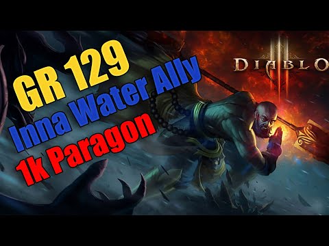 Diablo 3 Season 26 - Water Ally Inna Monk GR 129 (1k para, no augs, solo-play only)