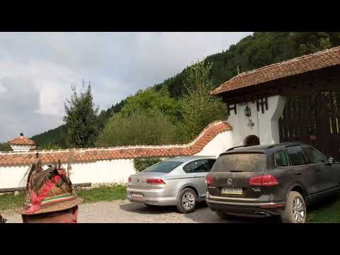 Horse drawn cart ride through Valea Zălanului, Transylvania, Romania, 2018-08-29