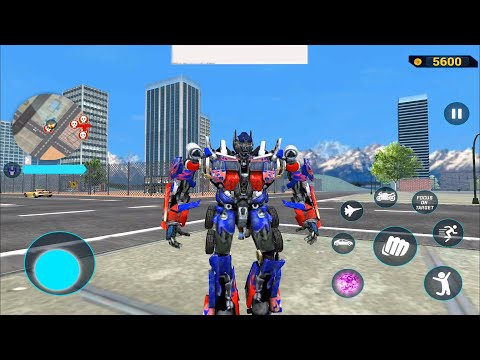 optimus prime Multiple Transformation Jet Robot Car Game 2020   Android Gameplay #3