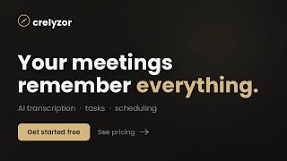 Crelyzor — Your Identity, Schedule, Meetings & Work. All Connected.