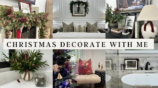 CHRISTMAS DECORATE WITH ME 2025 | CHRISTMAS DECORATING IDEAS (BEDROOMS/BATH) #christmasdecorating