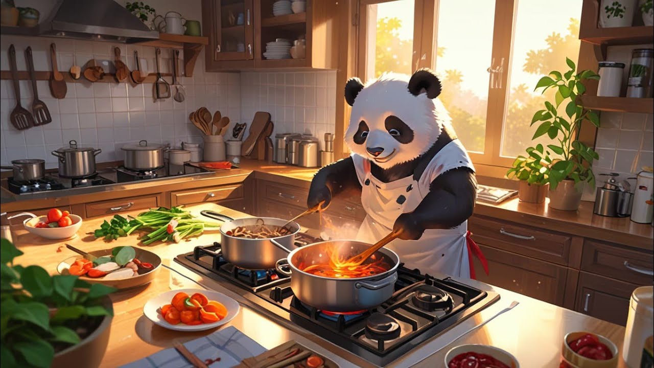 LoFi Cooking with Panda 🍳  Chill Lofi Beats for a Cozy Kitchen Vibe
