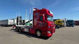 Scania R650 V8 6x4 FTG V10cx V-Kran Wood Transporter Euro 6 Retarder Fu timber truck | Image 4 - Autoline