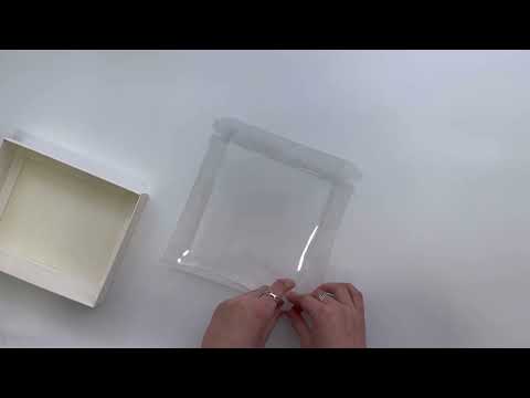 Сборка коробки 18х15х4см с прозрачной крышкой