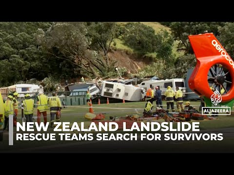 Rescuers search for survivors after landslide at New Zealand campsite