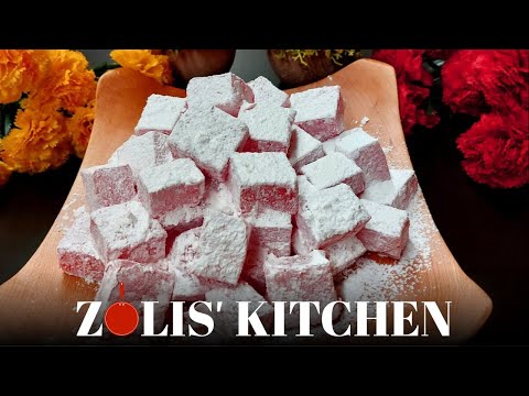 Rose Flavored Turkish Delight Recipe | How to Make Authentic Lokum at Home