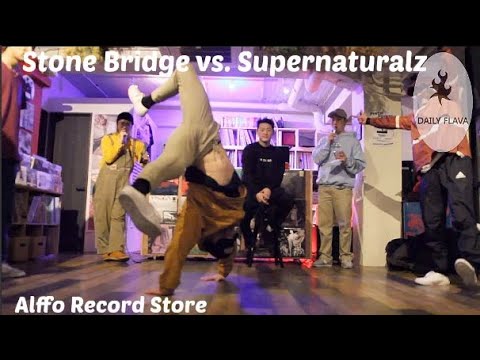 Supernaturalz (Onton and Konatsu) vs  Stone Bridge. Top 4. Alffo Record Store feb
