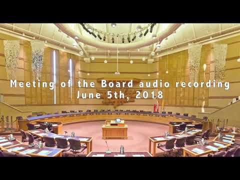 Meeting of the Board - June 5th, 2018