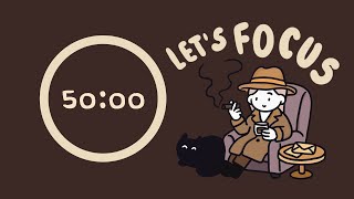 Detective Pomodoro 3x50min (2.5hrs) | ADHD | Let's get focused! ♡