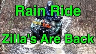 ATV Rain Ride! The Grizzly 700 Is Back On Zilla's - Wheelie? - May 18 2013