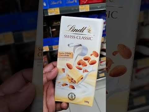 Lindt white chocolate with whole almond #lindt #shortfeed #trendingonshorts #ytshorts #viralfood