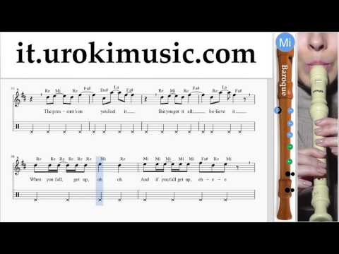 Lezioni di Flauto Dolce B. Shakira - Waka Waka Parte#2 um-276