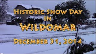 preview picture of video 'Snow in Wildomar 2014'