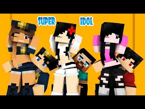 SUPER IDOL DANCE MEME : MINECRAFT ANIMATION | 3 ULTIMATE WEREWOLF APHMAU AND AARON - MONSTER SCHOOL