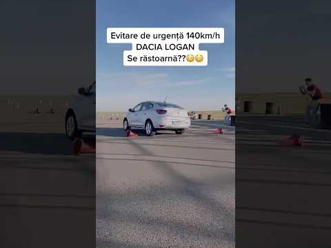 Evitare de urgență cu Dacia Logan140 km/h