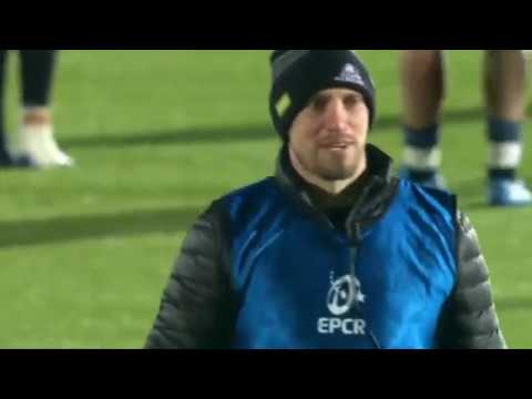 JP Doyle asks coach Mike Blair to leave the field after bossing a scuff. [Glasgow vs Cardif '19]