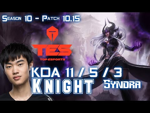 TES Knight SYNDRA vs QIYANA Mid - Patch 10.15 KR Ranked
