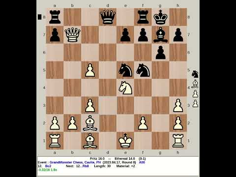 Fritz 16.0 vs Ethreaal 14.0 | GrandMonster Chess, 230417 R8 Philippines