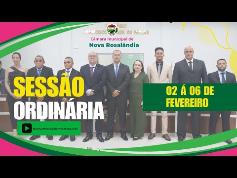 05ª Sessão Ordinária da Câmara Municipal de Nova Rosalândia-TO | 06/02/2026 às 19:00