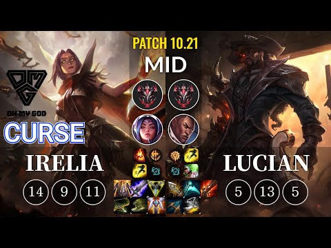 OMG Curse Irelia vs Lucian Mid - KR Patch 10.21