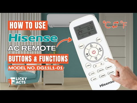 How to Use: Hisense AC Remote Buttons & Functions | Heat Pump Remote Guide | Model No. DG11L1-01