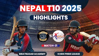 Birat Cricket Club & Academy VS Koshi Pride League