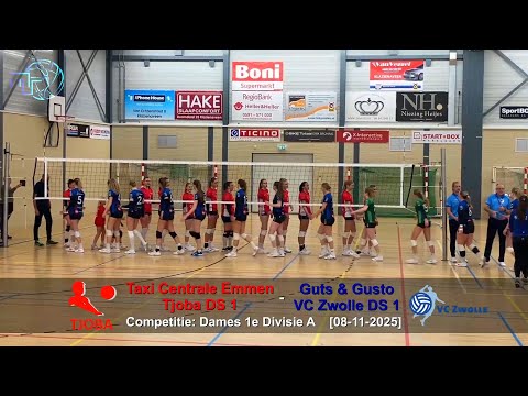 Volleybal Dames 1e Divisie A: Taxi Centrale Emmen Tjoba D1 - Guts & Gusto VC Zwolle D1 [08-11-2025]