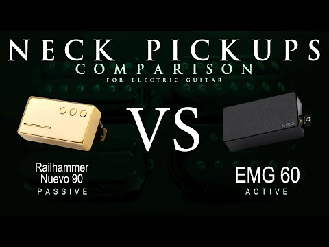 Railhammer NUEVO 90 vs EMG 60 - Neck Guitar Pickup Comparison Tone Demo