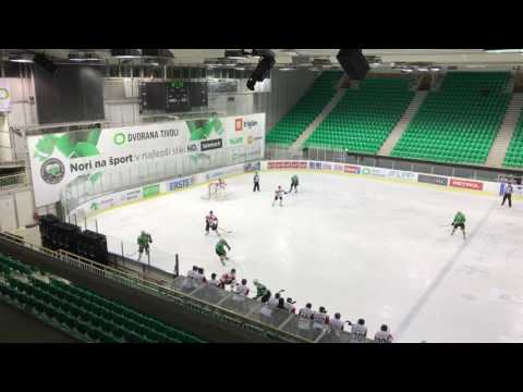 U-20 EBYSL 2.1.2017 HK Olimpija - Orli Znojmo, 2.gol na tekmi - Aljaž Chvatal
