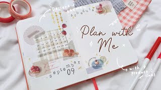 Journal with Me : September 2022 Monthly Spread (Dessert, Patisserie Theme)