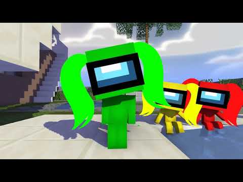 MONSTER SCHOOL : AMONG US IMPOSTORS CHICKEN WING (RED,GREE,YELLOW)-MINECRAFT ANIMATION
