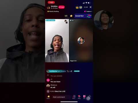 Digga d and solonine TikTok live part 2