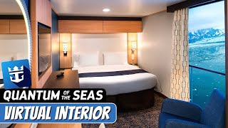 Quantum of the Seas | Interior Virtual Stateroom Full Tour & Review 4K | Royal Caribbean Cruise Line