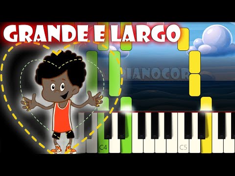 Grande e Largo - 3 Palavrinhas | Tutorial de Piano | Karaoke